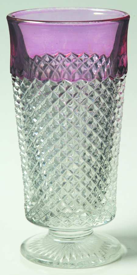 English Hobnail Ruby Flashed 12 Oz Footed Tumbler by Westmoreland-1
