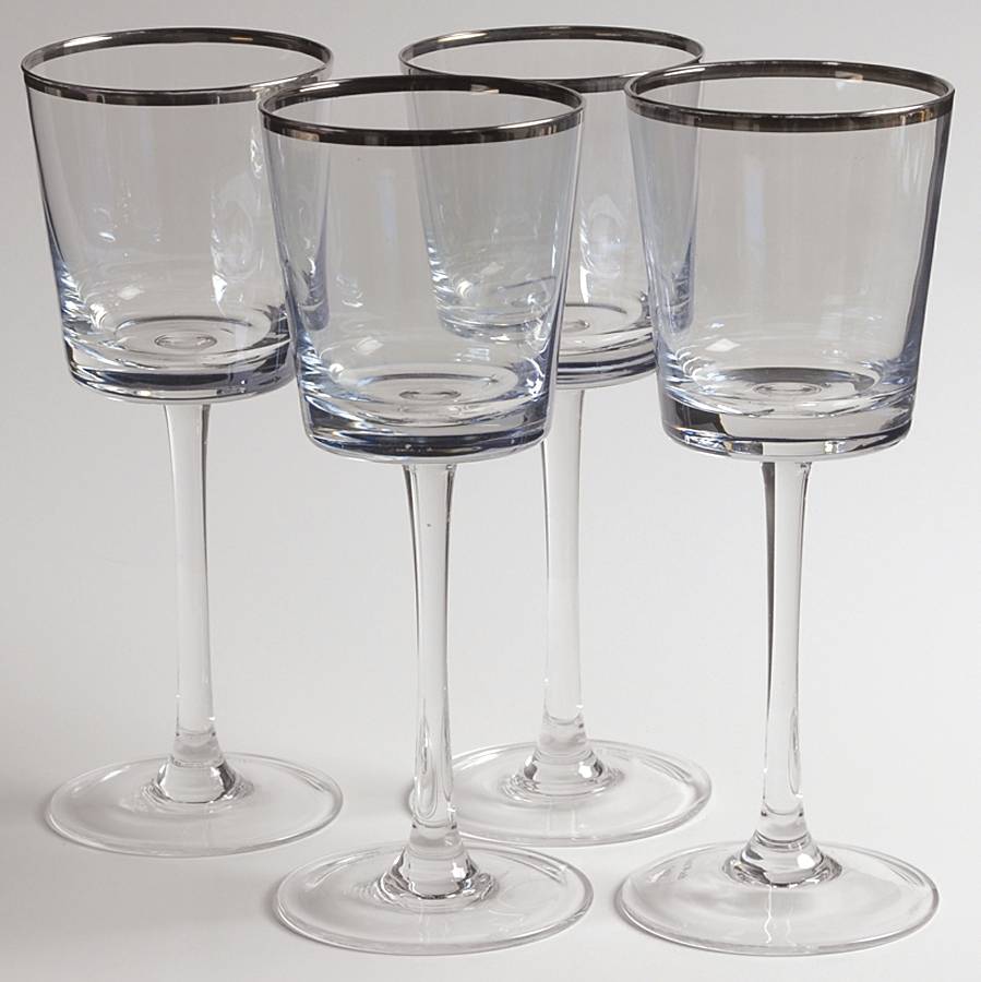 Lustre Blue Fin Wine - Set of 4 by Wedgwood-1