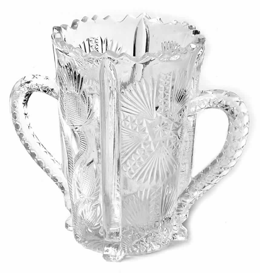 Paneled Thistle Open Spooner by L G Wright Glass-1