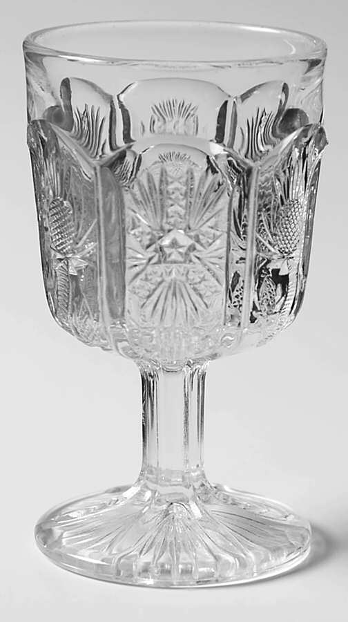 Paneled Thistle Wine by L G Wright Glass-1