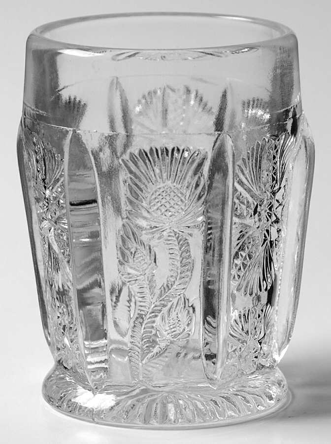 Paneled Thistle 6 Oz Flat Tumbler by L G Wright Glass-1