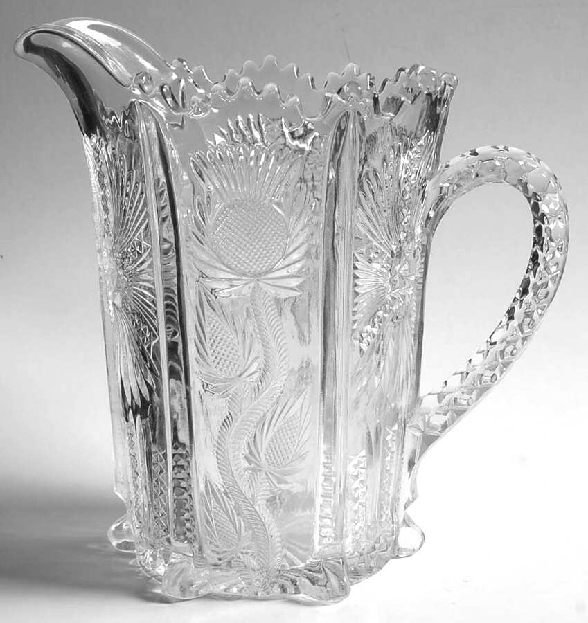 Paneled Thistle 36 Oz Pitcher by L G Wright Glass-1