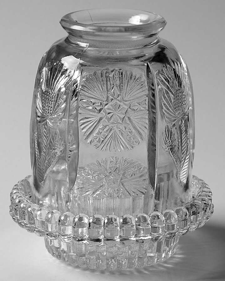 Paneled Thistle (3 Piece) Fairy Lamp by L G Wright Glass-1