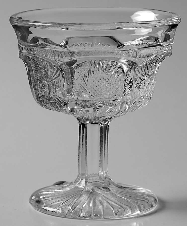 Paneled Thistle Champagne/Tall Sherbet by L G Wright Glass-1