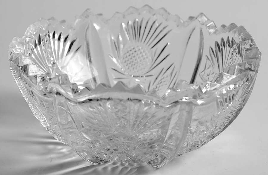 Paneled Thistle 3" Sauce Dish by L G Wright Glass-1