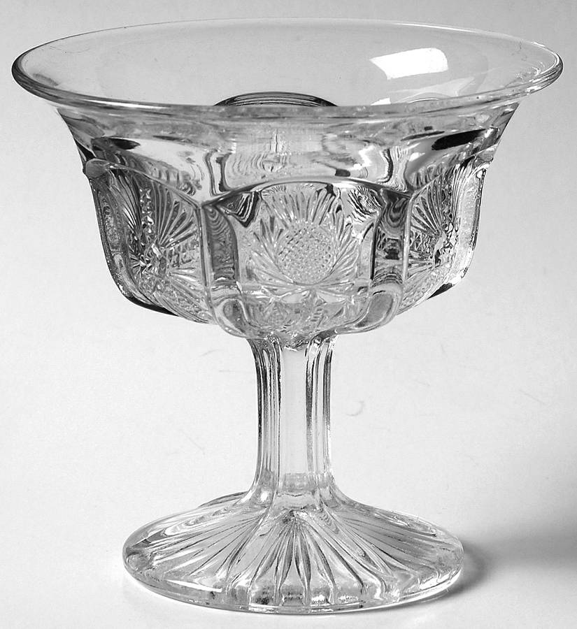 Paneled Thistle Champagne/Tall Sherbet by L G Wright Glass-1