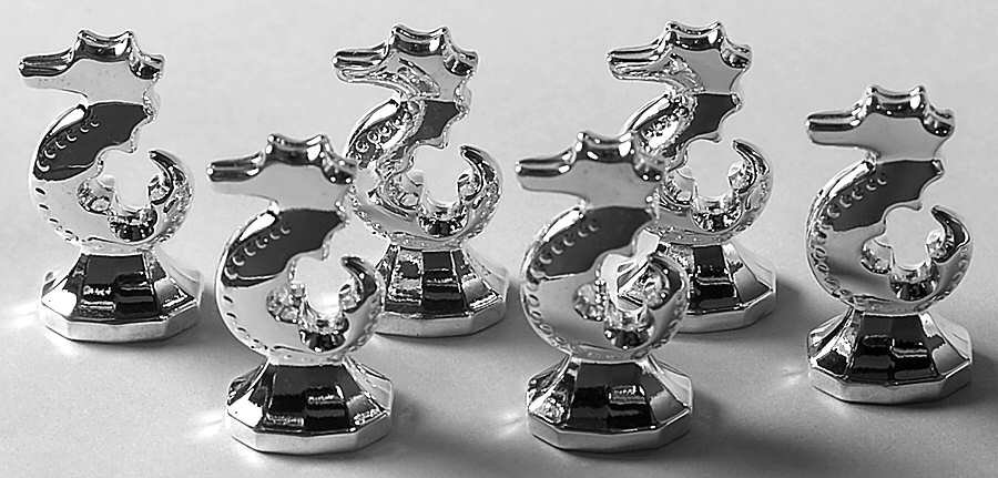 Seahorse (Set of 6) Silverplate Place Card Holder by Waterford Crystal-1