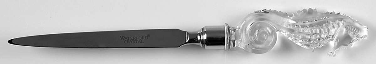 Seahorse Letter Opener with Stainless Blade by Waterford Crystal-1