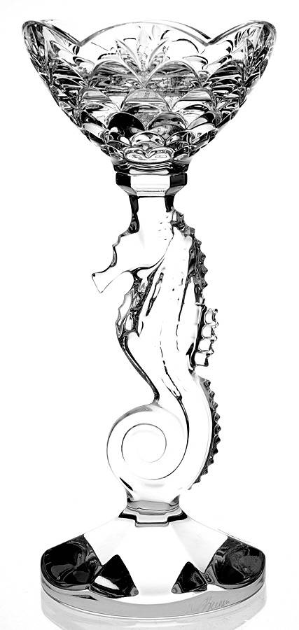 Seahorse 11" Tall Single Light Candlestick by Waterford Crystal-1
