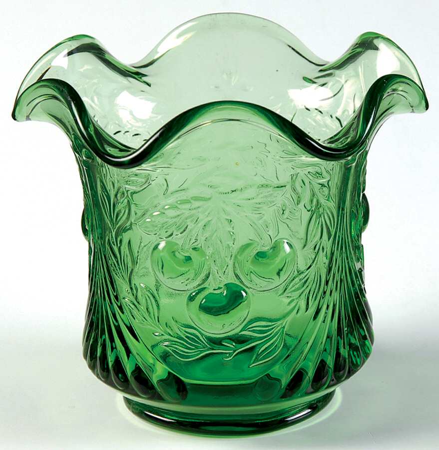 Cherry Green Open Sugar by L G Wright Glass-1