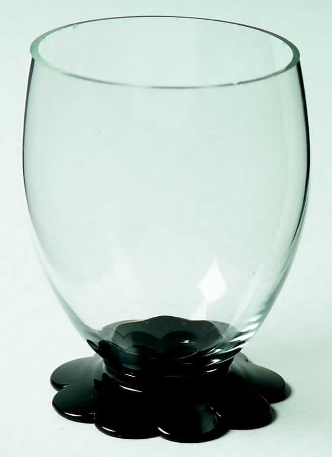 Lilly Pad Foot Black Water Goblet by Weston-1