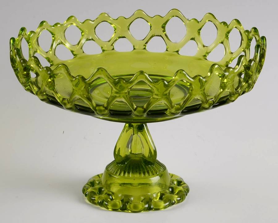 Doric Moss Green Round Compote (Height X Width) by Westmoreland-1