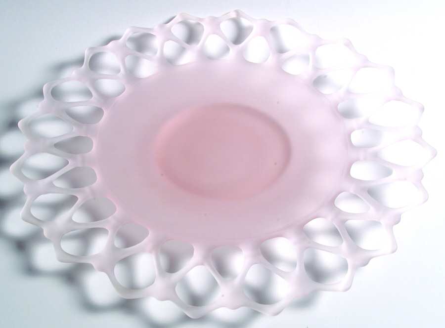 Pink Mist 13" Sandwich Plate by Westmoreland-1