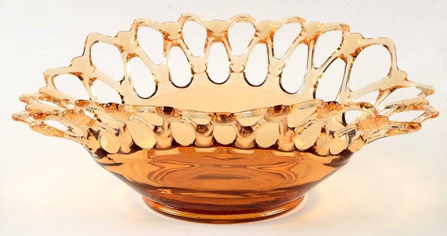 Doric Amber Centerpiece by Westmoreland-1