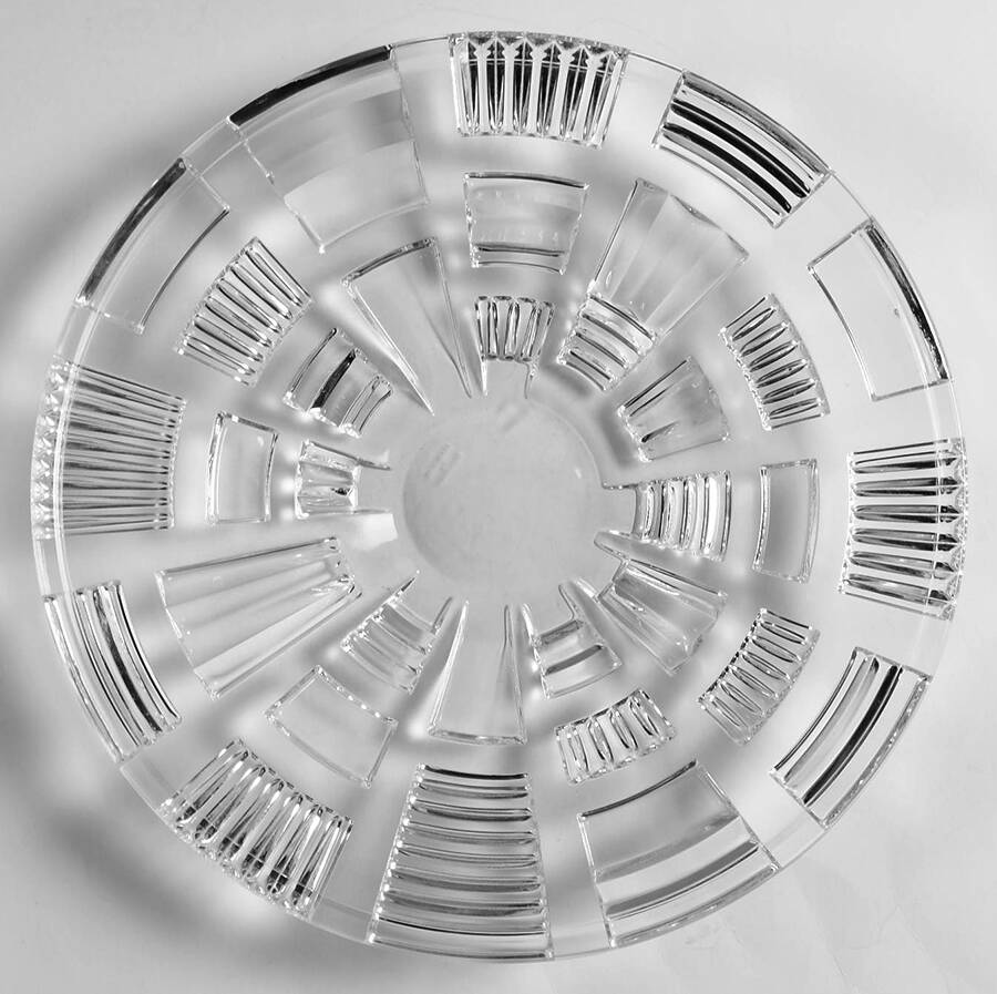 Cubist 10" Shallow Round Bowl by Waterford Crystal-1