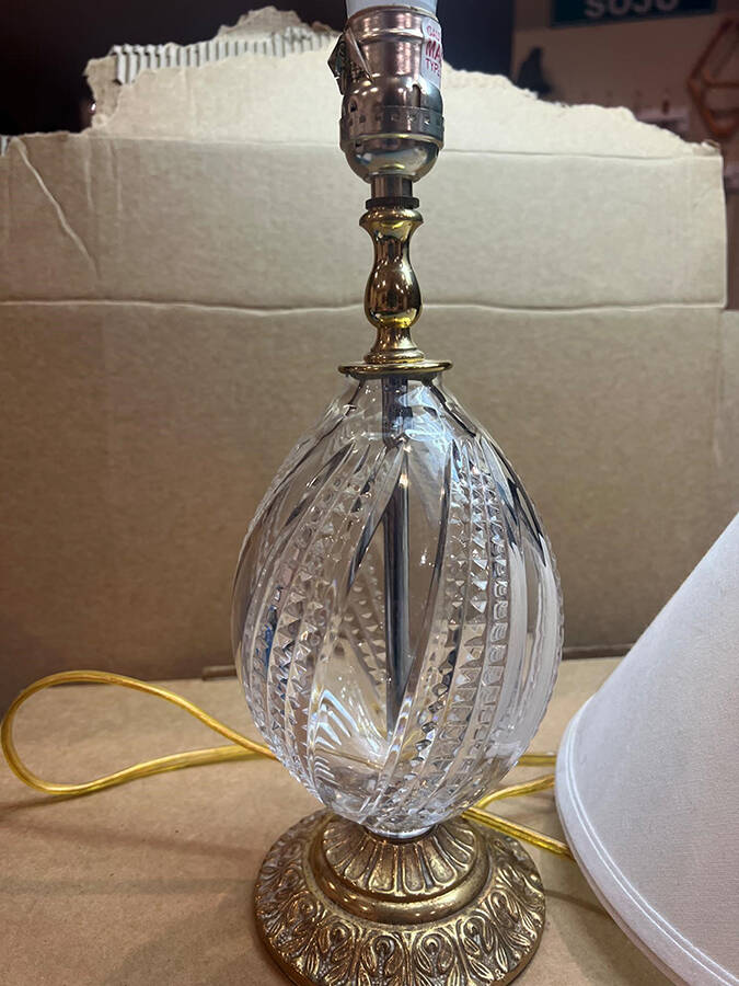 Arcade 13" Electric Lamp Base by Waterford Crystal-1