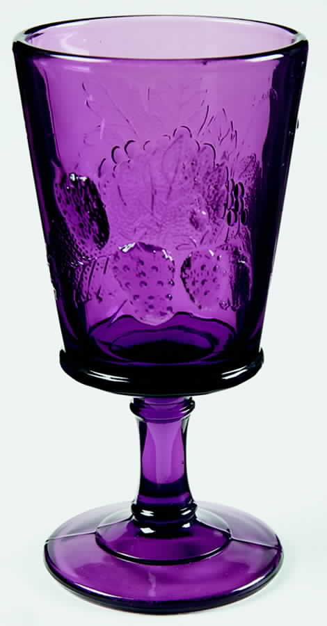 Strawberry and Currant Amethyst Water Goblet by L G Wright Glass-1