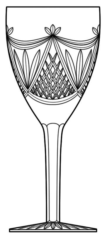Christmas Garland Water Goblet by Waterford Crystal-1