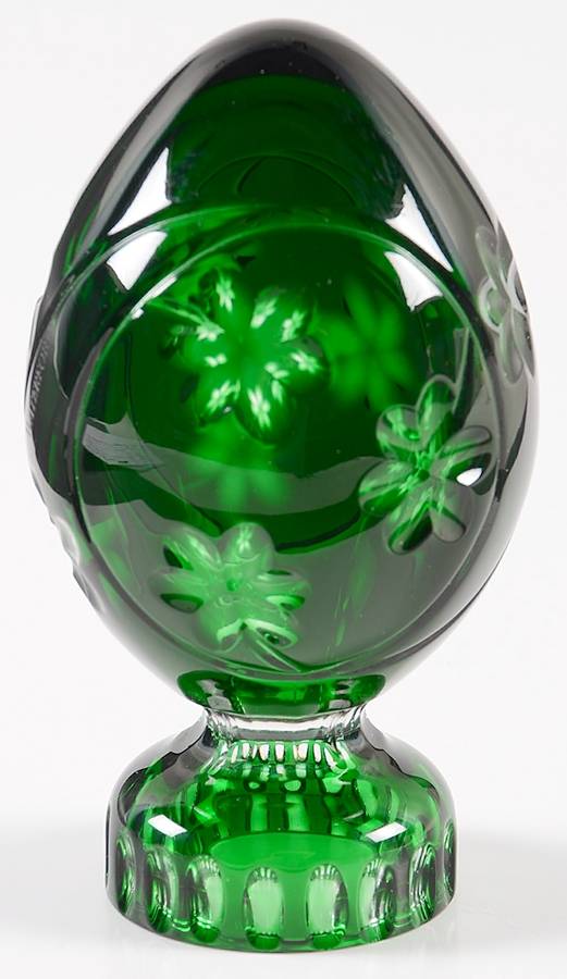 Shamrock Egg Paperwieght by Waterford Crystal-1