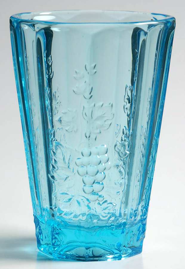 Panel Grape Blue 10 Oz Flat Tumbler by L G Wright Glass-1