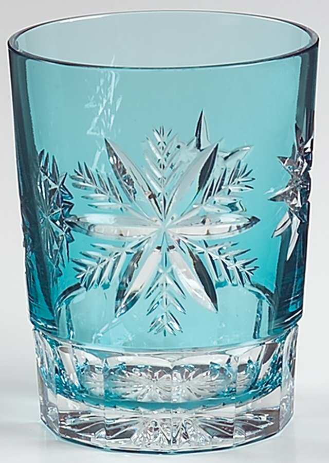 Snow Crystals Aqua Double Old Fashioned by Waterford Crystal-1