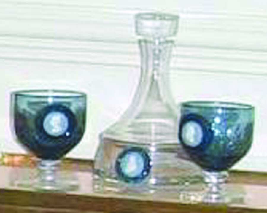 Jasperware Cameo Blue Decanter & Stopper by Wedgwood-1