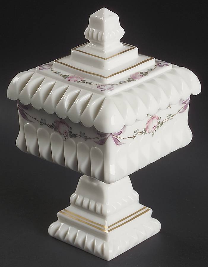Wedding Roses and Bows Small Wedding Bowl & Lid by Westmoreland-1