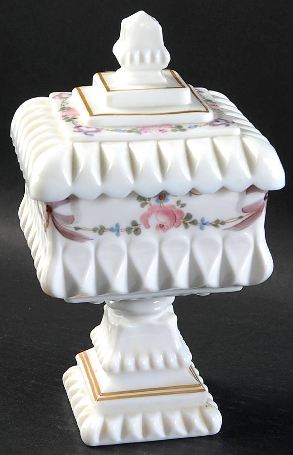 Wedding Roses and Bows Wedding Bowl with Lid by Westmoreland-1