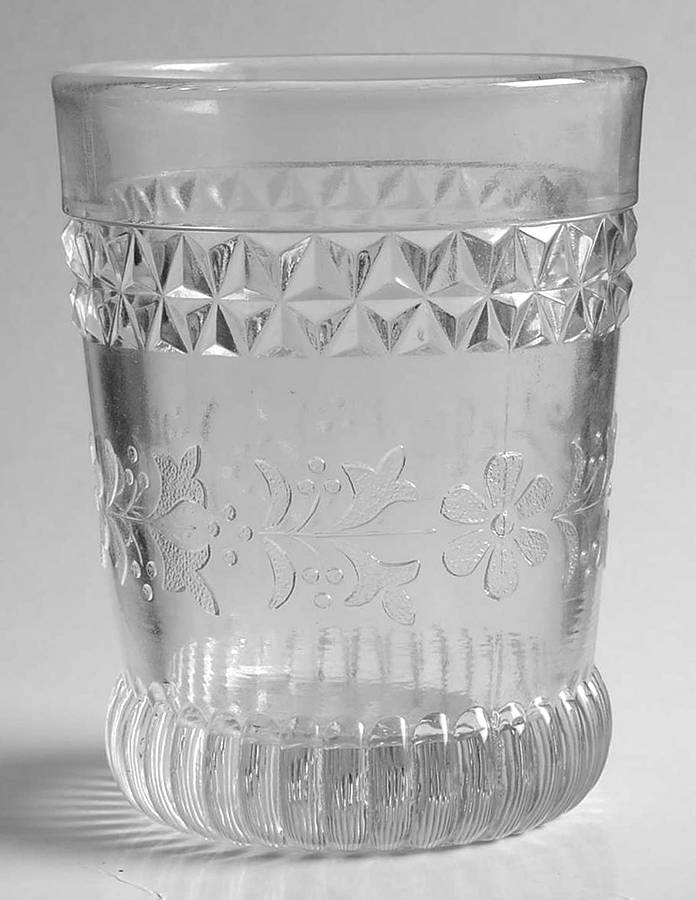 Wildflower Clear 9 Oz Flat Tumbler by L G Wright Glass-1