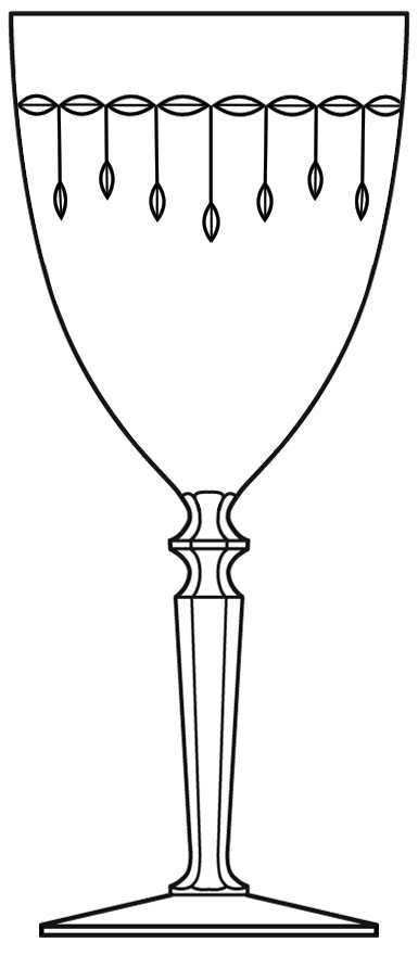 Tear Drops Water Goblet by William Roberts-1