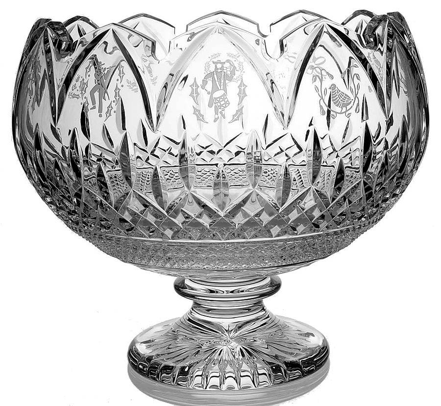 Twelve Days of Christmas Punch Bowl by Waterford Crystal-1