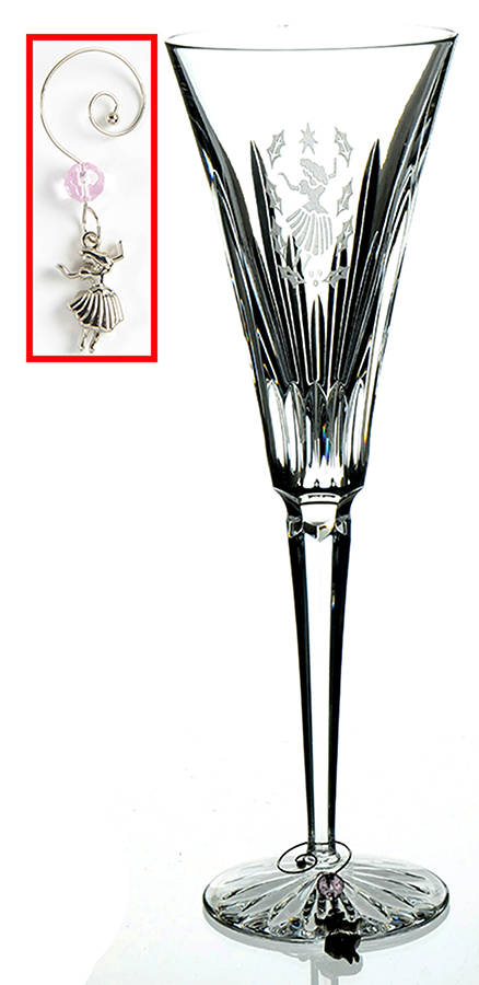 Twelve Days of Christmas (No Box) Fluted Champagne & Charm by Waterford Crystal-1