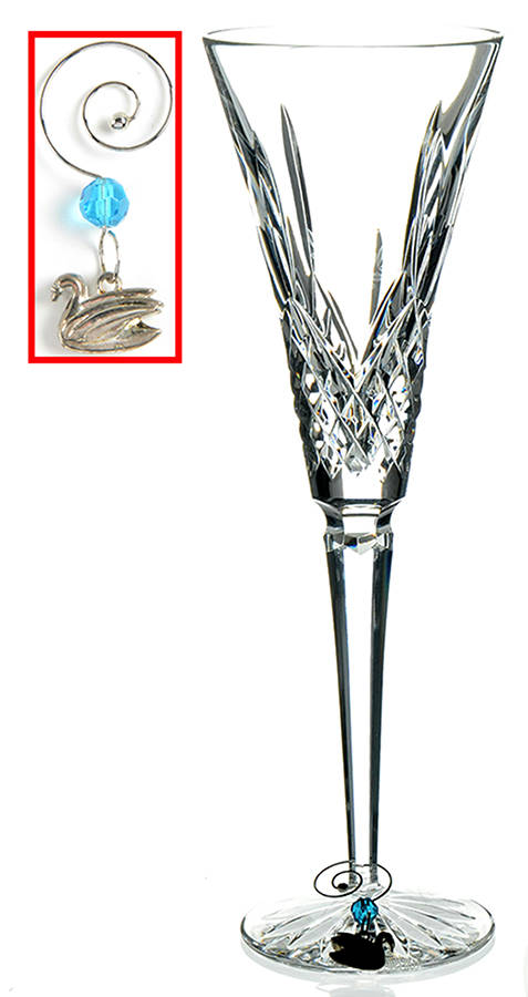 Twelve Days of Christmas (No Box) Fluted Champagne & Charm by Waterford Crystal-1