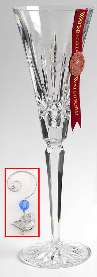 Twelve Days of Christmas (No Box) Fluted Champagne & Charm by Waterford Crystal-1