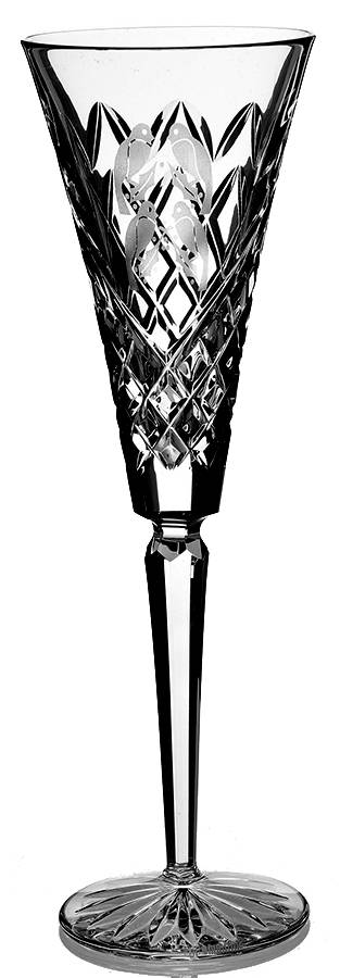 Twelve Days of Christmas Fluted Champagne No Charm by Waterford Crystal-1