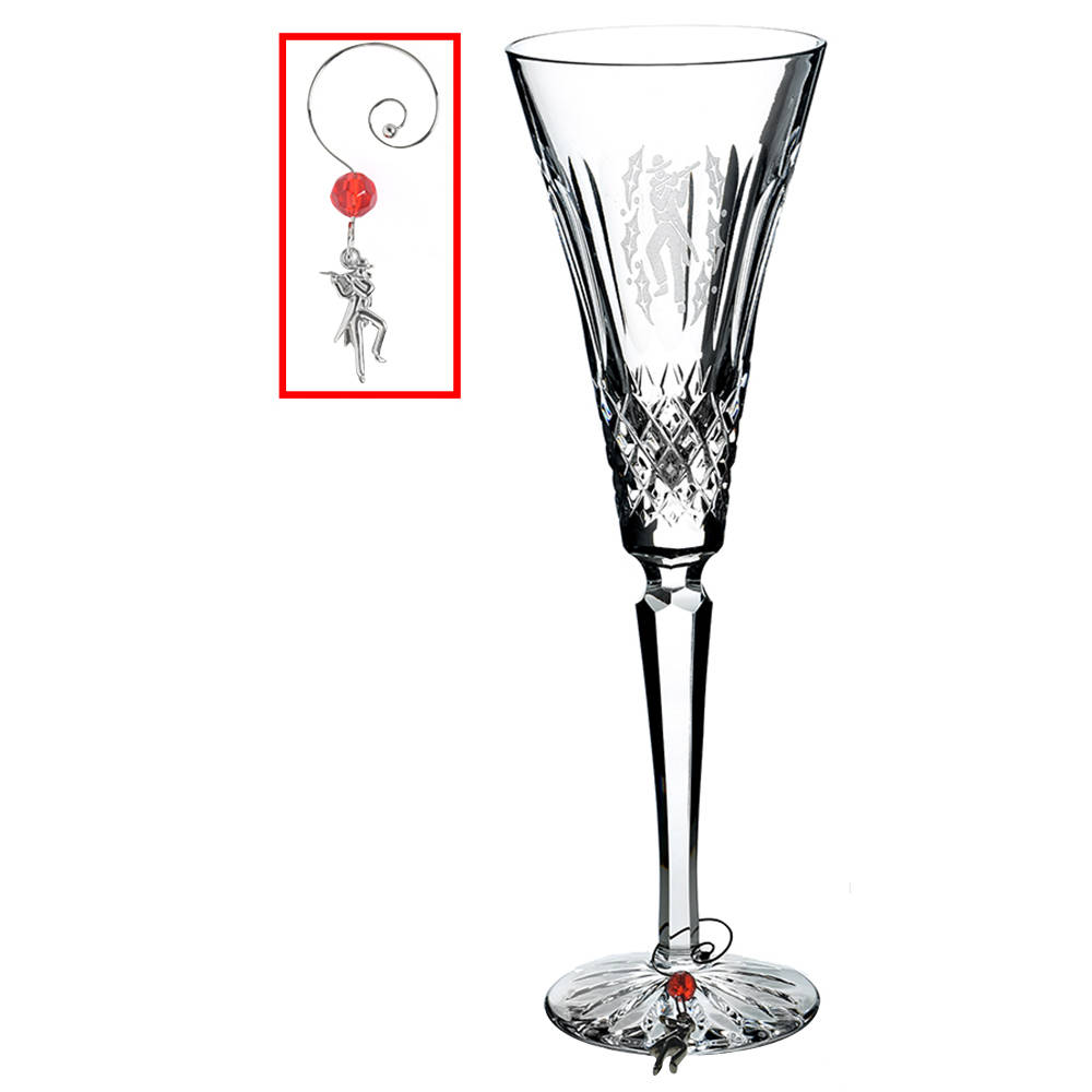 Twelve Days of Christmas (Boxed) Fluted Champagne & Charm by Waterford Crystal-1