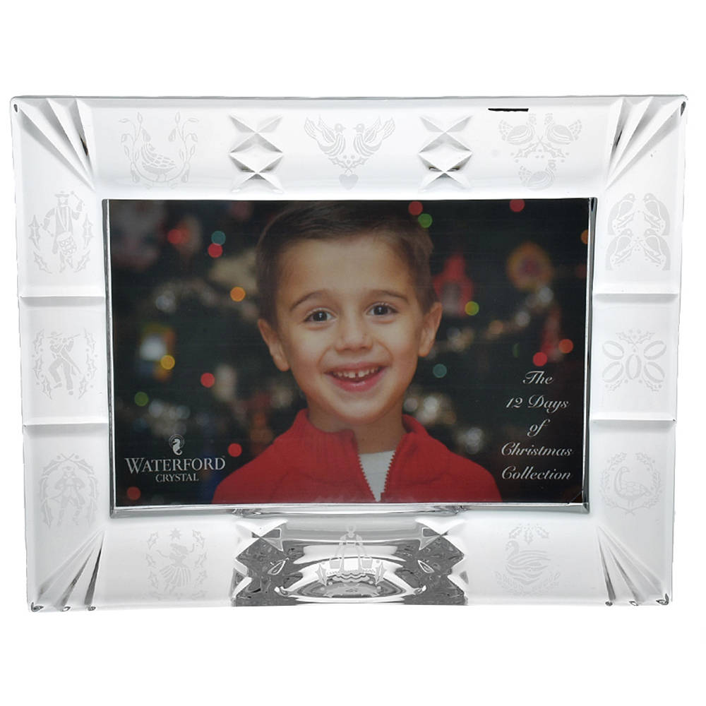 Twelve Days of Christmas Frame-Holds 4" X 6" Photo by Waterford Crystal-1