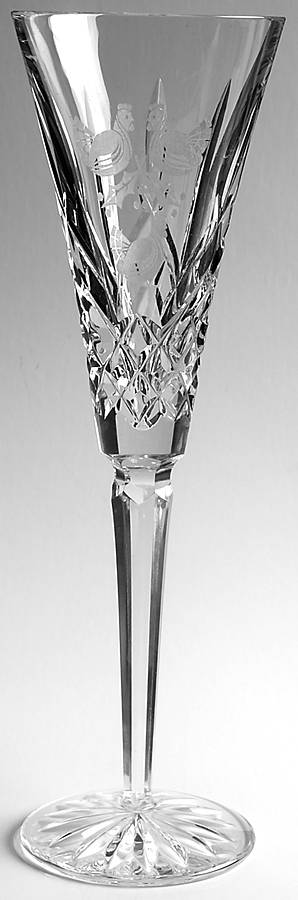 Twelve Days of Christmas Fluted Champagne No Charm by Waterford Crystal-1