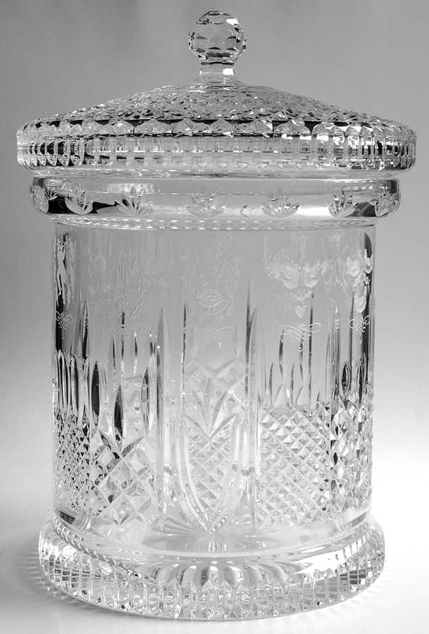 Twelve Days of Christmas Biscuit Barrel & Lid by Waterford Crystal-1