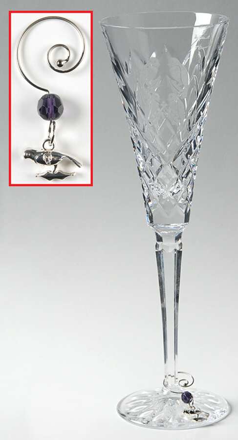 Twelve Days of Christmas (Boxed) Fluted Champagne & Charm by Waterford Crystal-1