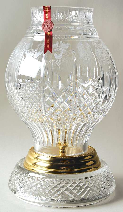 Twelve Days of Christmas (3 Piece) Footed Hurricane/Candleholder by Waterford Crystal-1