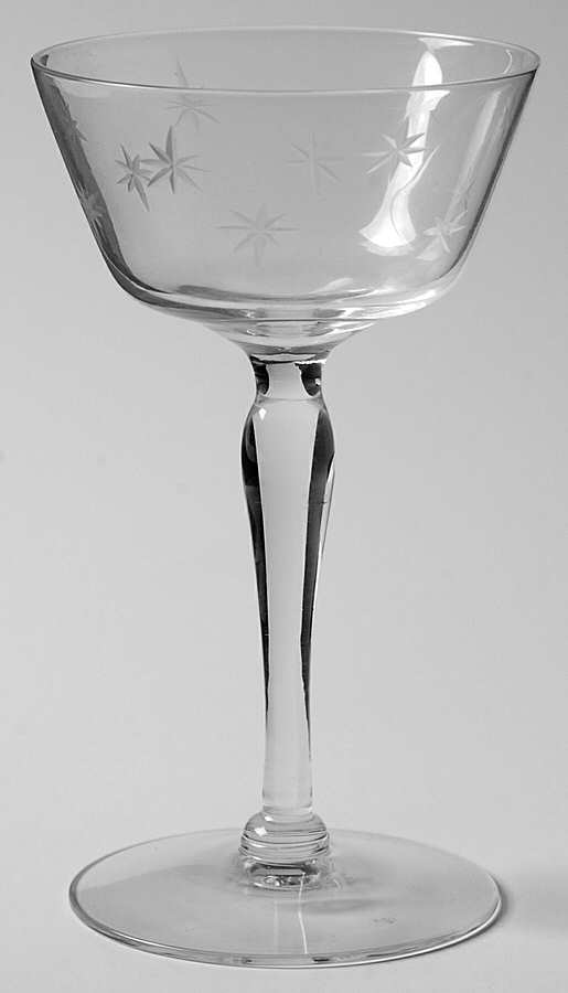 Regent (Cut Stars) Liquor Cocktail by West Virginia Glass Specialty-1