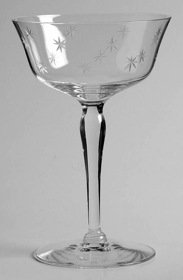 Regent (Cut Stars) Champagne/Tall Sherbet by West Virginia Glass Specialty-1