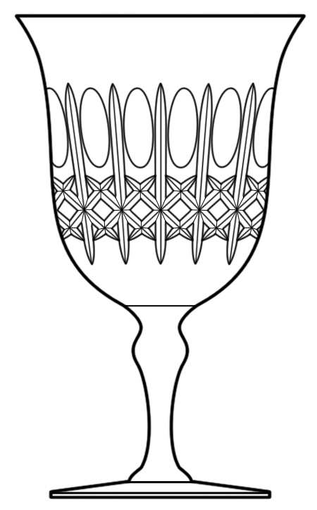 Deep Diamond Water Goblet by Webb Thomas-1