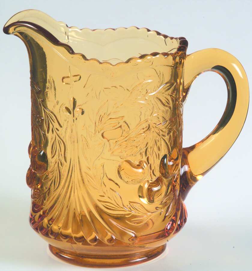 Cherry Amber Creamer by L G Wright Glass-1