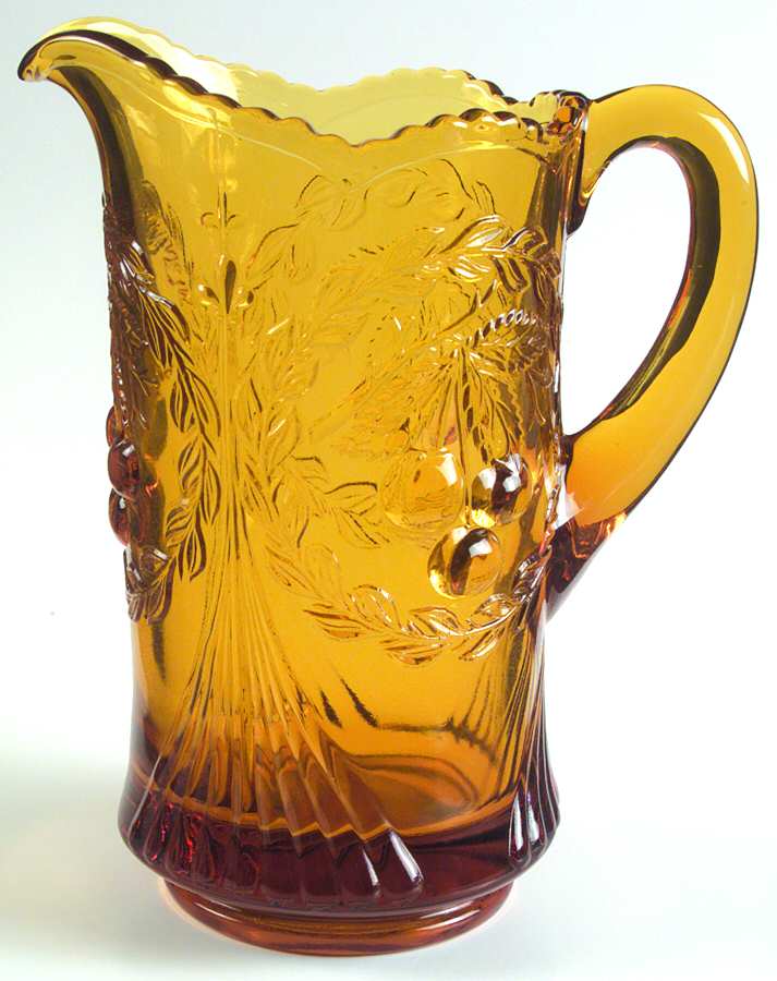 Cherry Amber 46 Oz Pitcher by L G Wright Glass-1