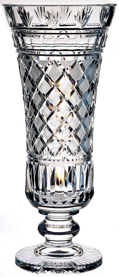 Georgian Strawberry Footed Vase by Waterford Crystal-1