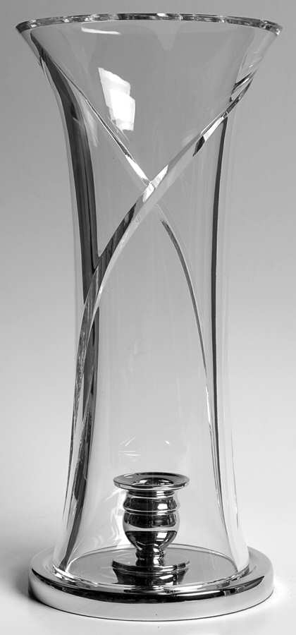 Siren Hurricane Lamp & Metal Base by Waterford Crystal-1