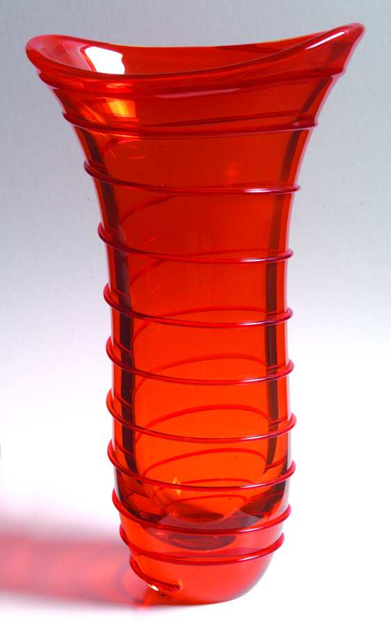 Evolution (Red Amber) 11" Flower Vase by Waterford Crystal-1