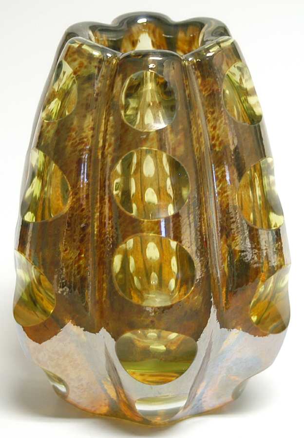 Evolution (Red Amber) 7" Flower Vase by Waterford Crystal-1